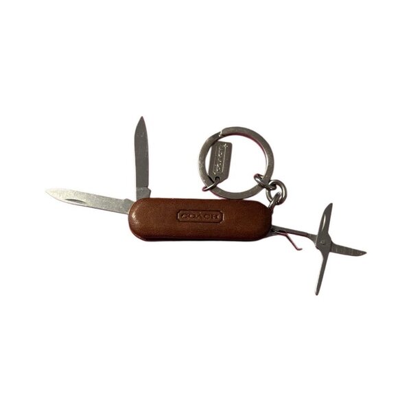 Coach Swiss Army Leather Pocket Knife & Black Leather Money Clip - Picture 3 of 7